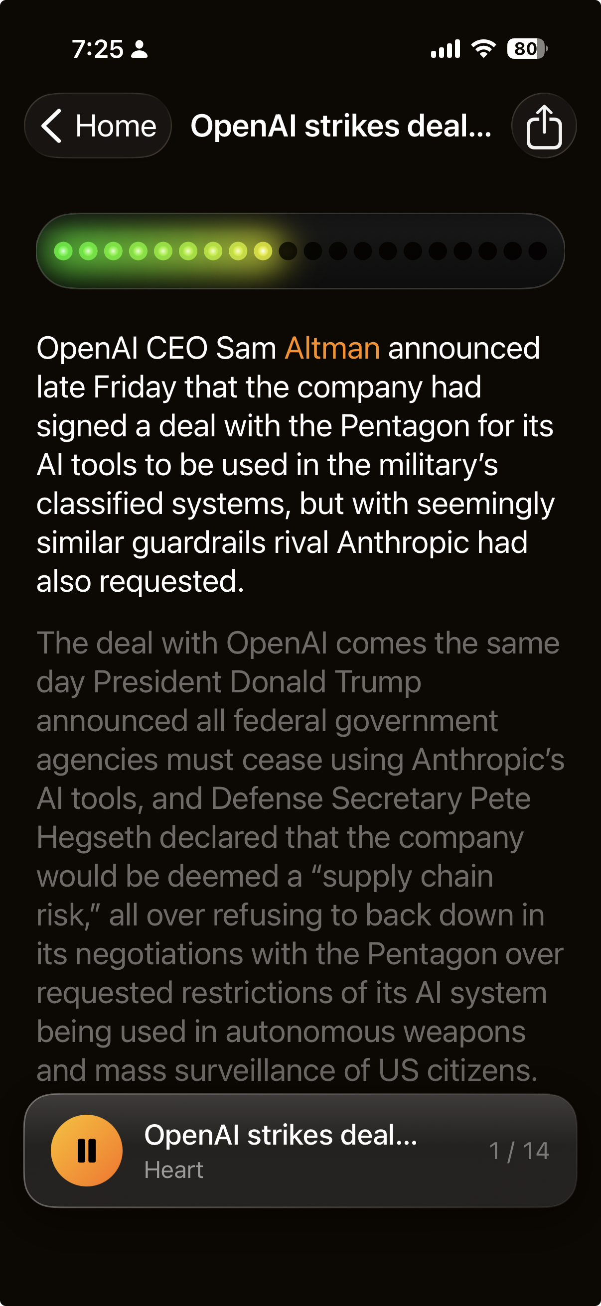 Narration in progress